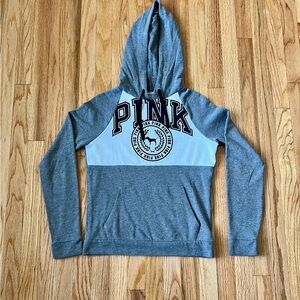 PINK hoodie grey womens size XS